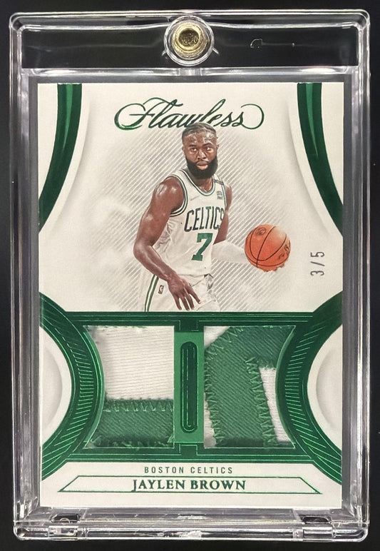 2021-22 Panini Flawless Jaylen Brown #DP-JYB Dual Patches /5