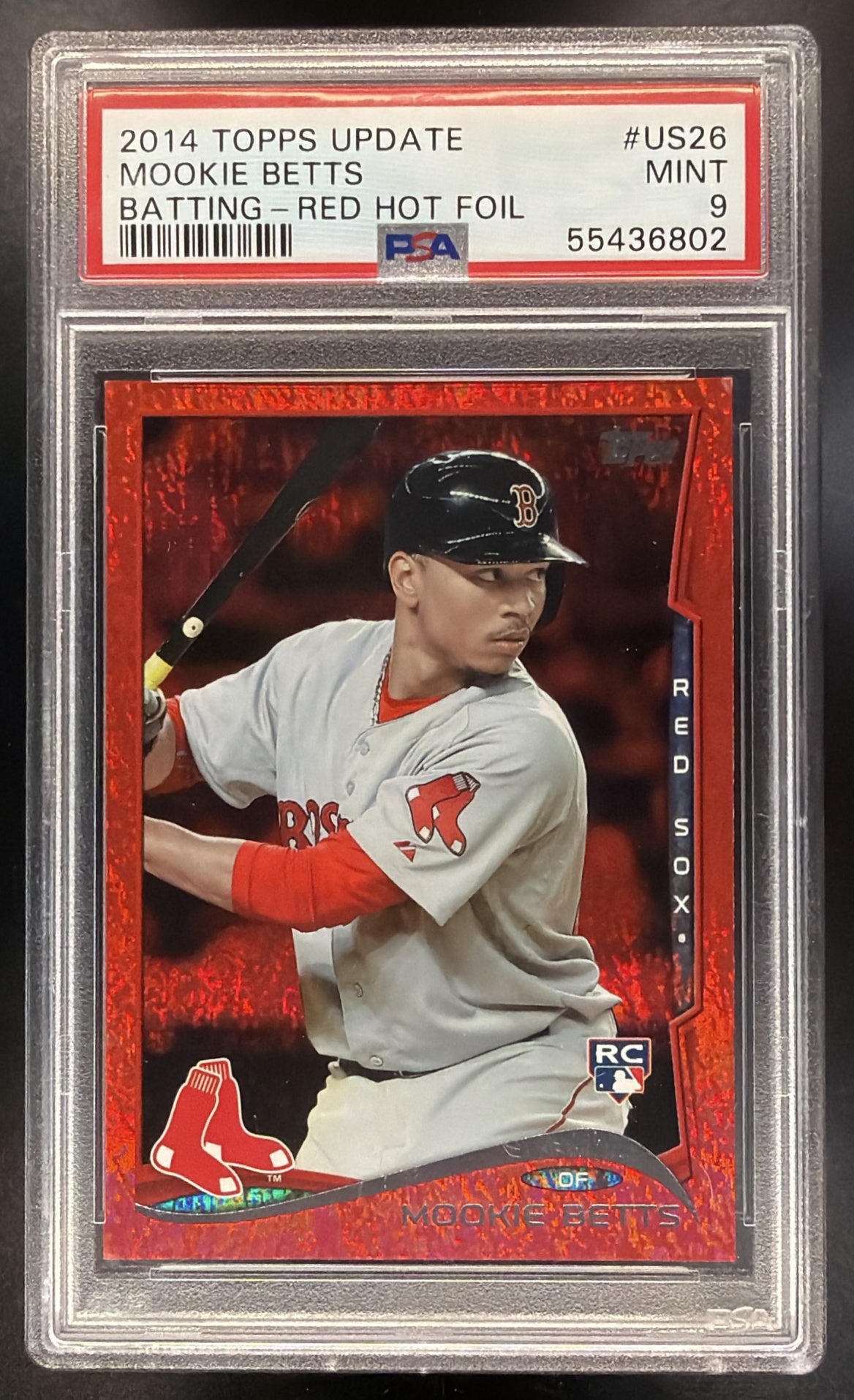 2014 Topps Update Mookie Betts #US-26 Red Foil RC PSA 9