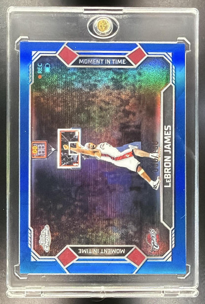 2025 Topps Chrome Update LeBron James #MT-13 Moment In Time Blue Refractor /150