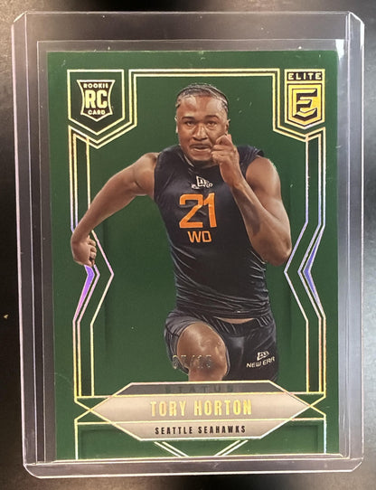 2025 Panini Donruss Elite Tory Horton #156 Green 07/15 RC Seahawks
