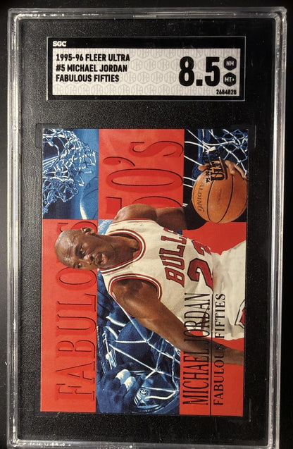 1995-96 Fleer Ultra Michael Jordan #5 Fabulous Fifties SGC 8.5