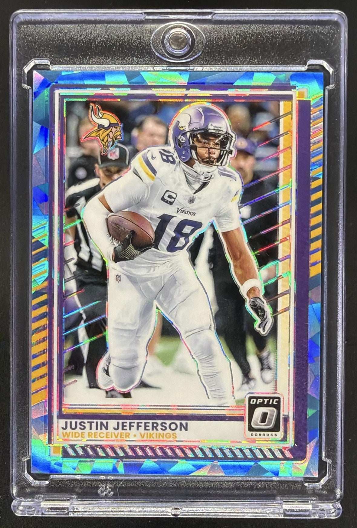 2025 Panini Donruss Optic Justin Jefferson #164 Ice Prizm 7/15