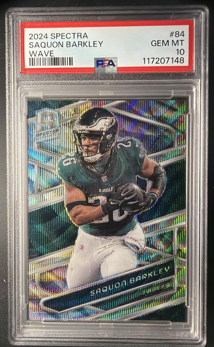 2024 Panini Spectra Saquon Barkley #84 Wave 8/11 PSA 10