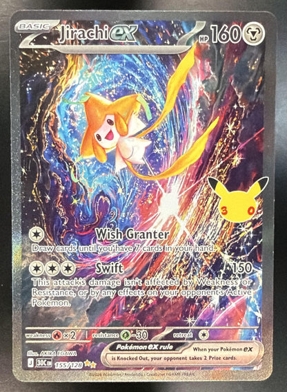 2026 Pokemon 30th Celebration Jirachi ex 155/128 NM