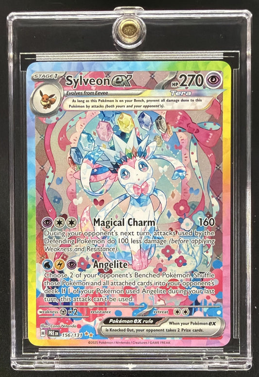2025 Pokemon Prismatic Evolutions Sylveon ex #156/131 Special Illustration Rare