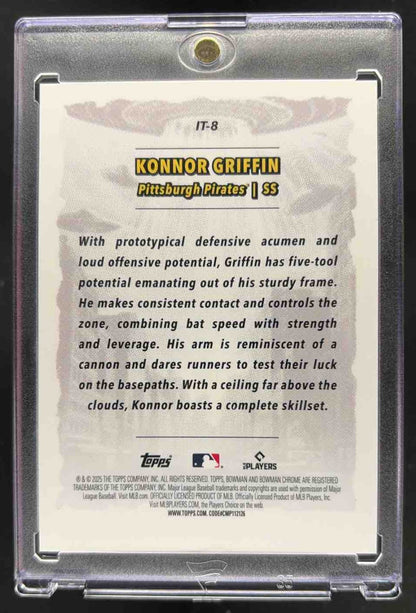 2025 Bowman Chrome Konnor Griffin #IT-8 It Came to the League Gold Refractor /50