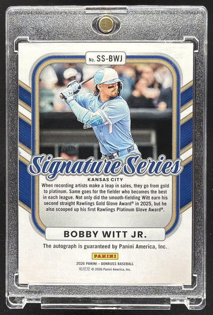 2026 Panini Donruss Bobby Witt Jr. #8 Retro 1997 Signature Series Auto