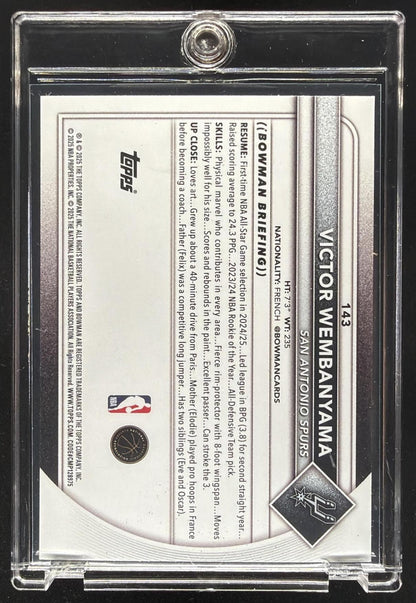 2025-26 Bowman Victor Wembanyama #143 Blue /150
