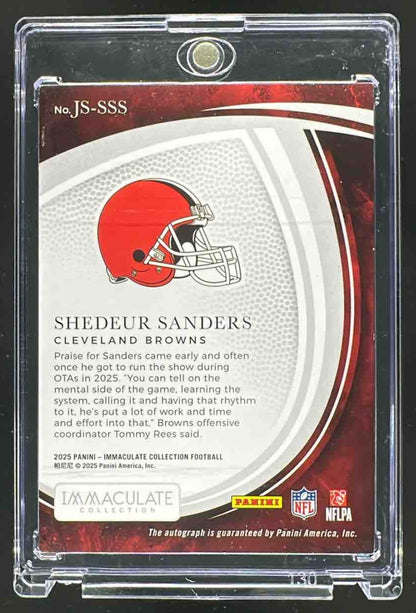 2025 Panini Immaculate Collection Shedeur Sanders #1 Rookie Auto Gold /10