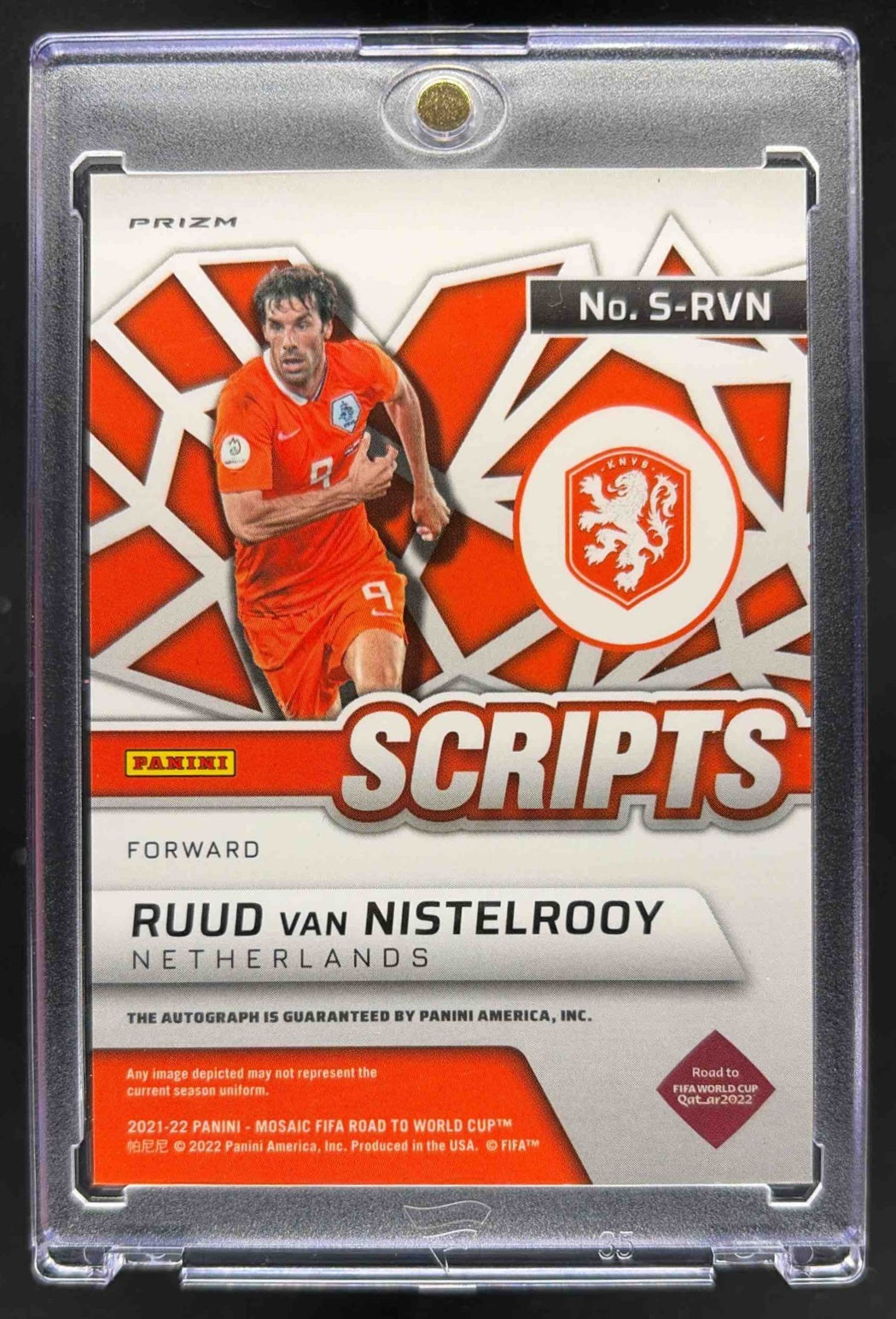 2021 Panini Mosaic Road to FIFA World Cup Ruud van Nistelrooy #S-RVN Scripts Mosaic Auto