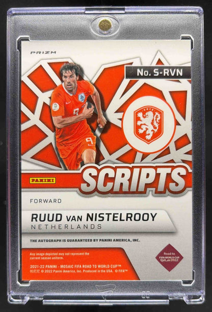 2021 Panini Mosaic Road to FIFA World Cup Ruud van Nistelrooy #S-RVN Scripts Mosaic Auto