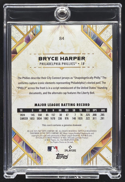 2025 Topps Diamond Icons Bryce Harper #84 Blue 12/15 City Connect