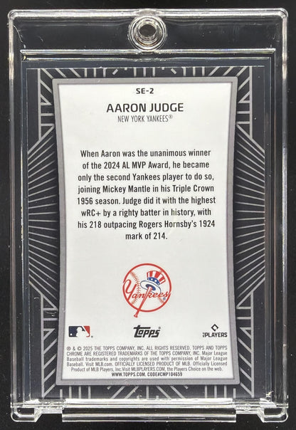 2025 Topps Chrome Aaron Judge #SE-2 Shadow Etch