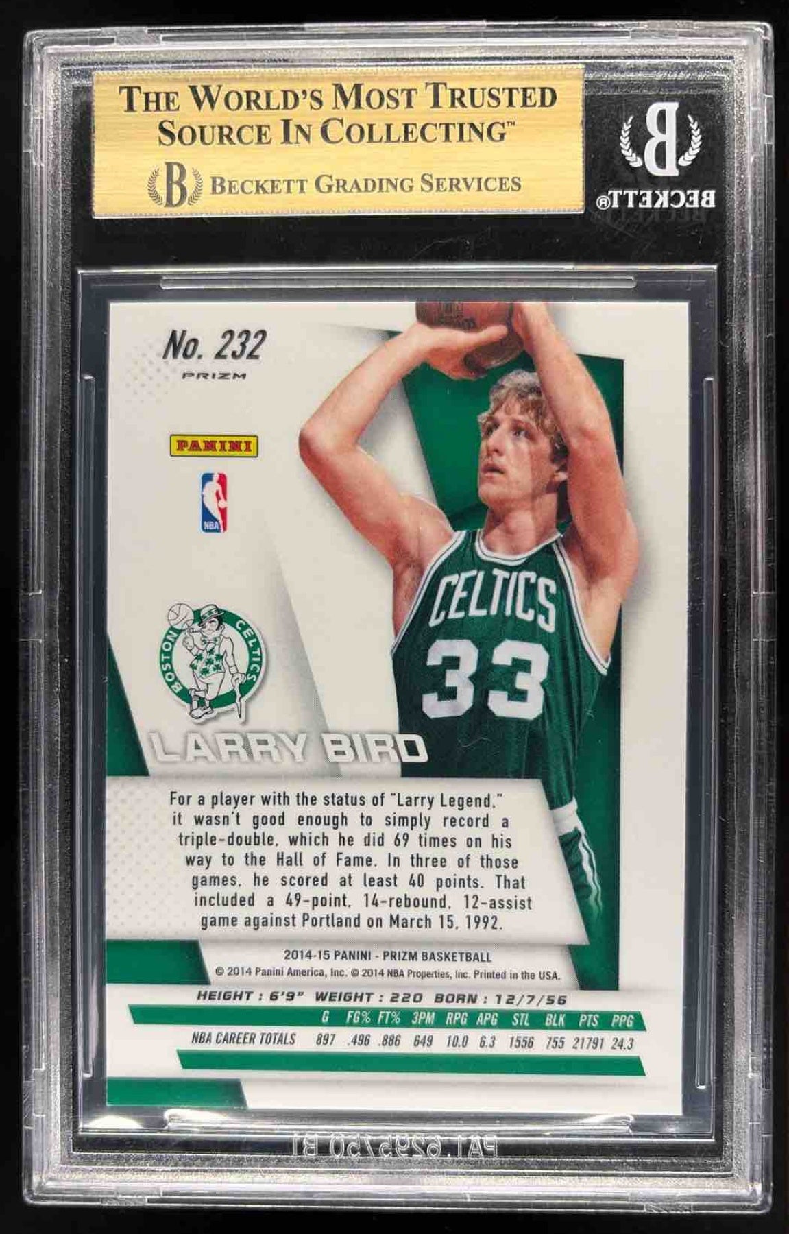 2014-15 Panini Prizm Larry Bird #232 BGS 9.5