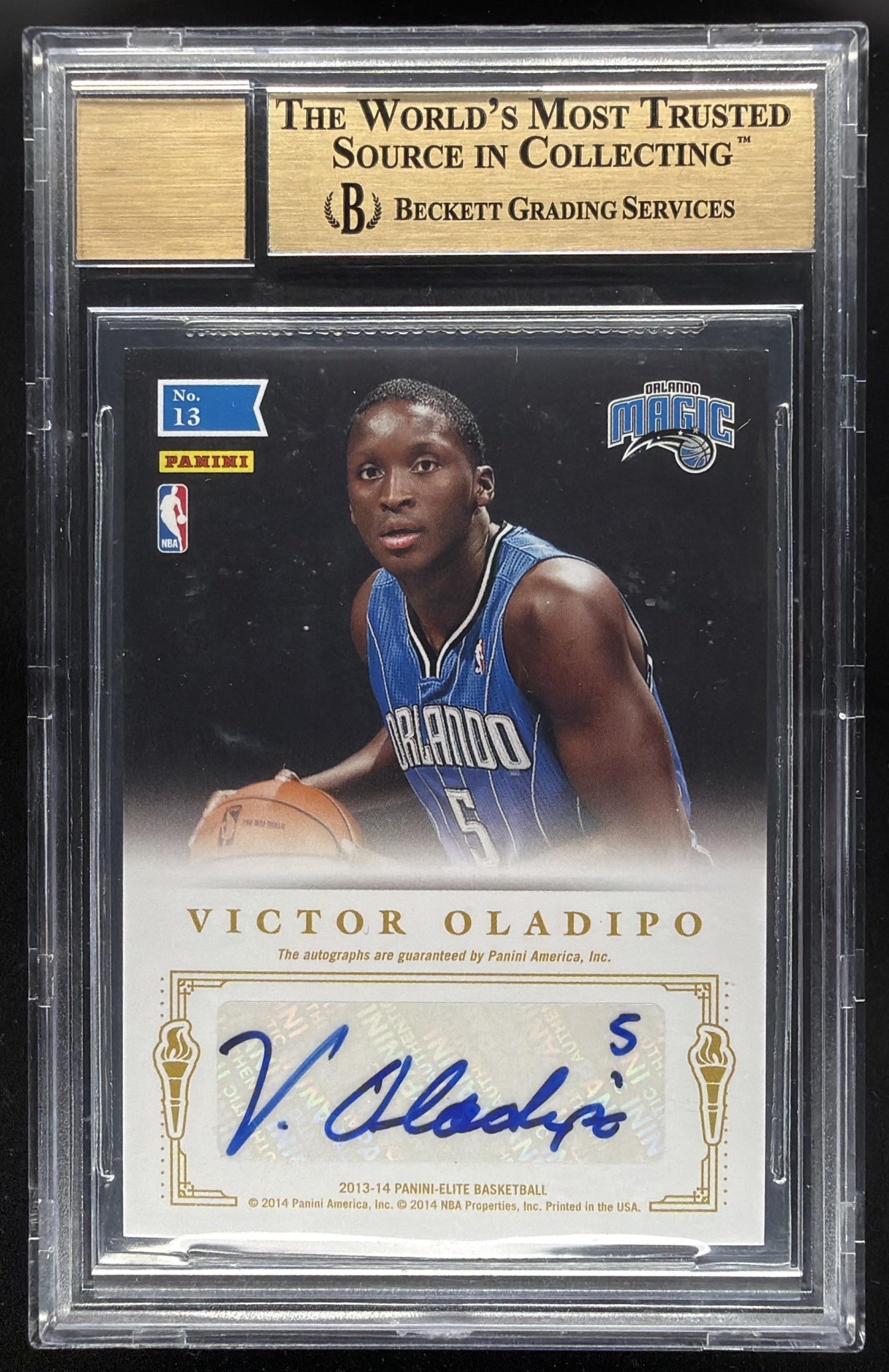 2013-14 Panini Court Kings Victor Oladipo #13 Fresh Paint Auto /149 RC BGS 9.5