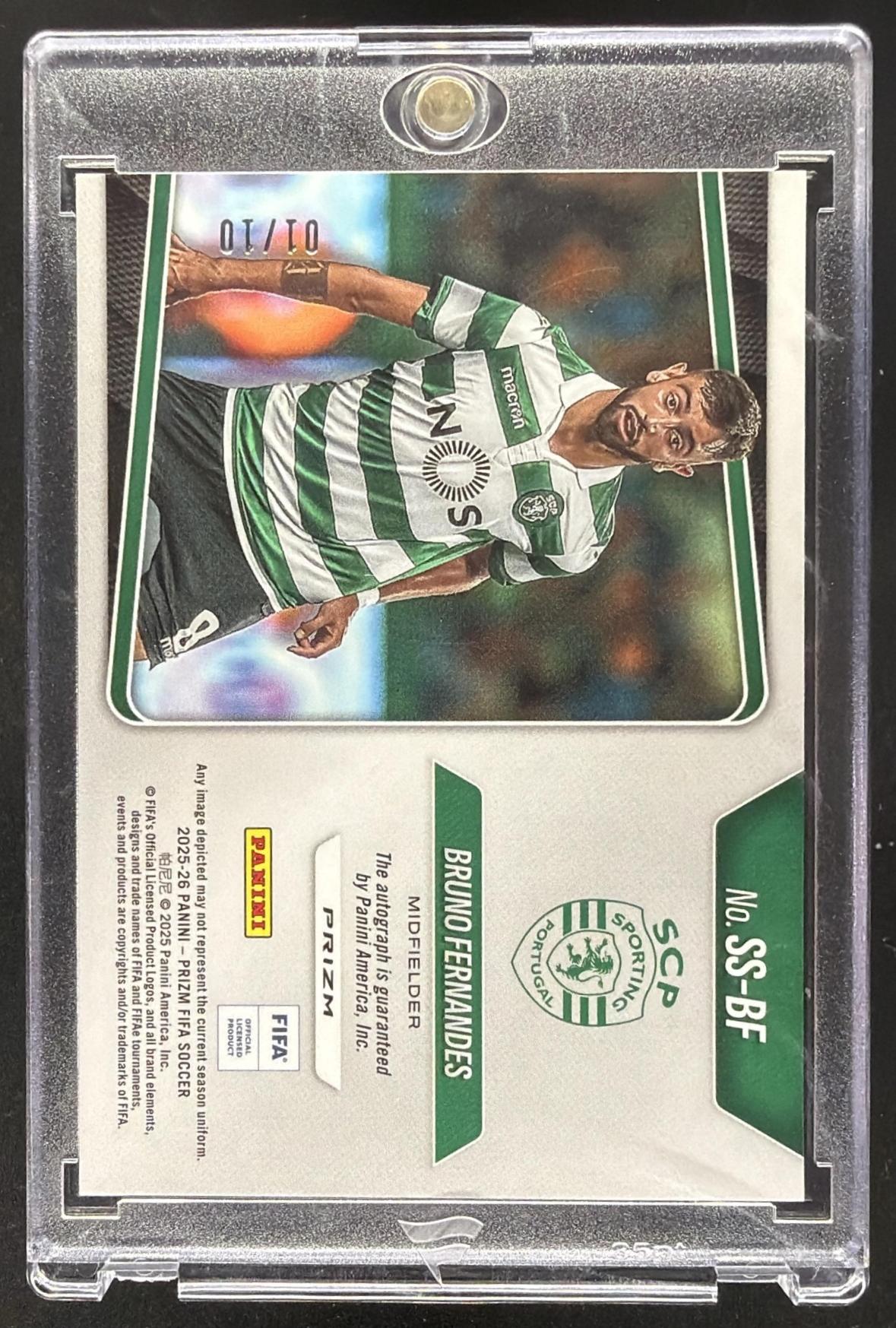 2025 Panini Prizm FIFA Bruno Fernandes #SS-BF Sensational Signatures Silver Prizms /10 Auto