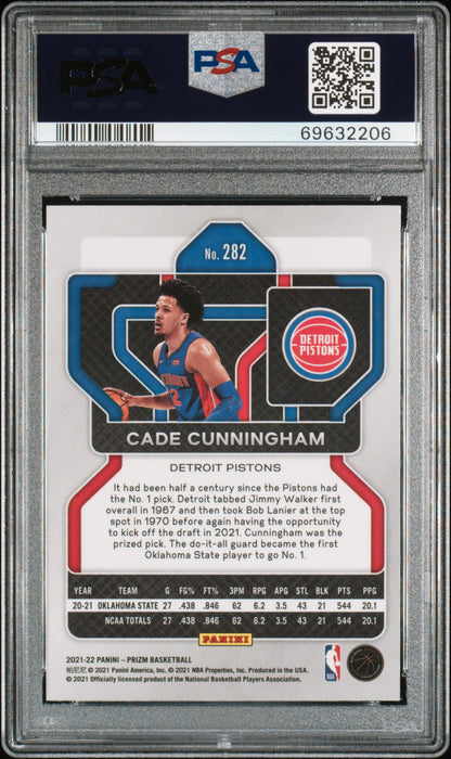 2021-22 Panini Prizm Cade Cunningham #282 RC PSA 10
