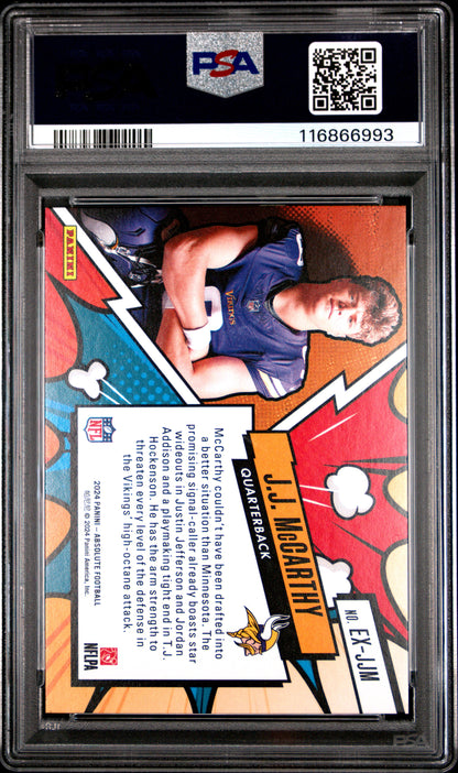 2024 Panini Absolute J.J. McCarthy #13 Explosive Horizontal RC SSP PSA 10
