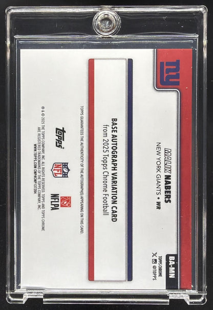 2025 Topps Chrome Malik Nabers #BA-MN Auto Gold Lava Refractor 16/50