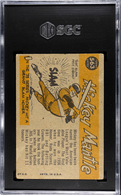 1960 Topps Mickey Mantle #563 All-Star SGC 2.5