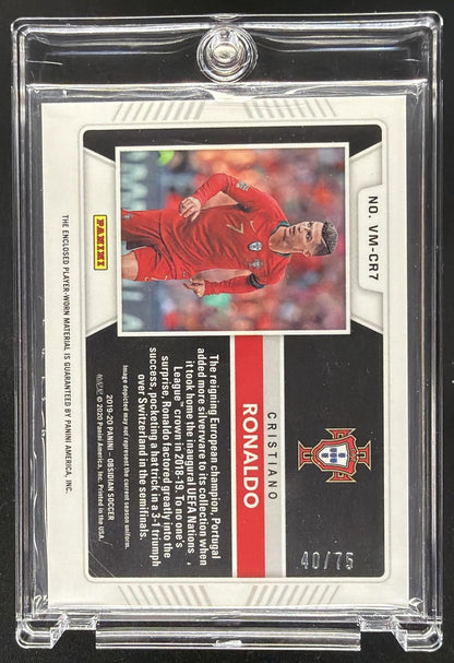 2019-20 Obsidian Cristiano Ronaldo Jersey Patch /75