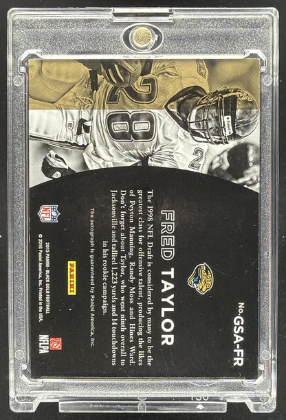 2015 Panini Black Gold Fred Taylor Auto /49 Gold Ink