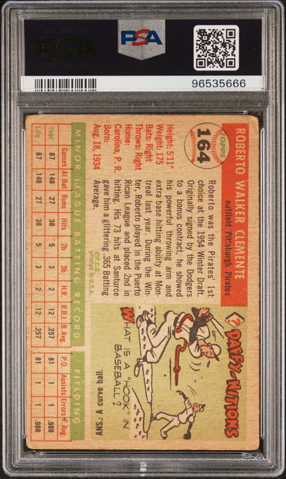 1955 Topps Roberto Clemente #164 RC PSA 2