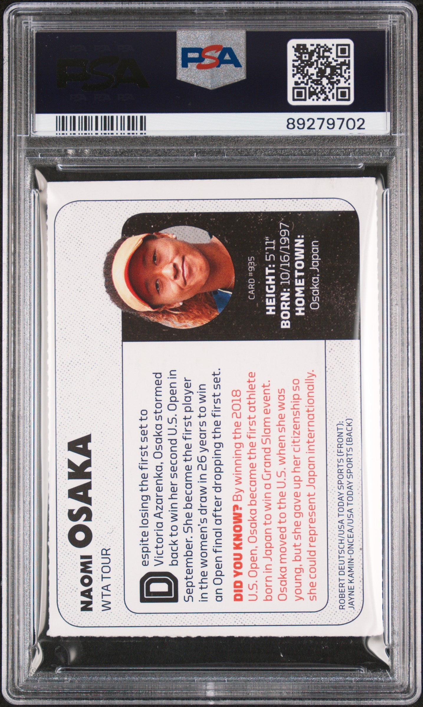 2020 Sports Illustrated Naomi Osaka IP Auto PSA Auth #935