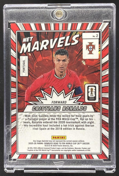 2025 Panini Donruss Road to FIFA World Cup 26 Cristiano Ronaldo #2 Net Marvels /99