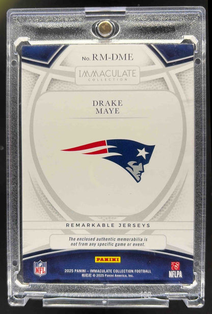 2025 Panini Immaculate Collection Drake Maye #26 Remarkable Jerseys /49 Patch