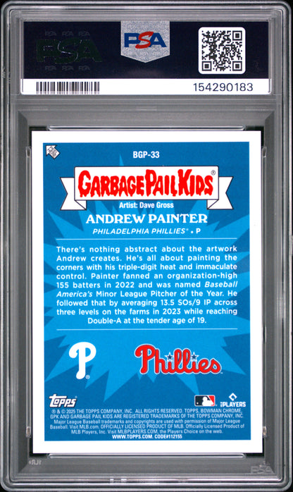 2025 Bowman Chrome Andrew Painter #BGP-33 GPK PSA 9