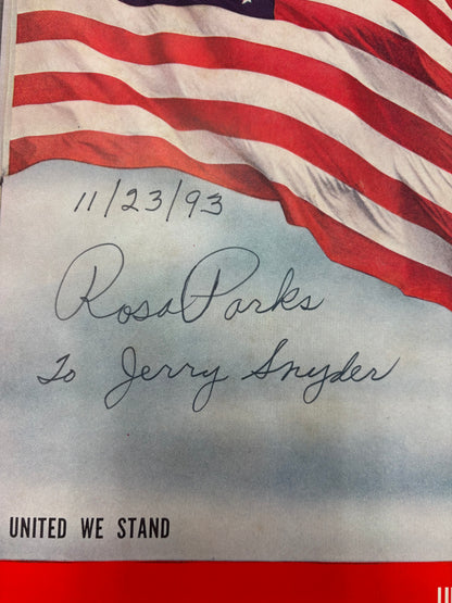 Rosa Parks SIgned Life Magazine United We Stand Dated "11/23/93" JSA Full Letter