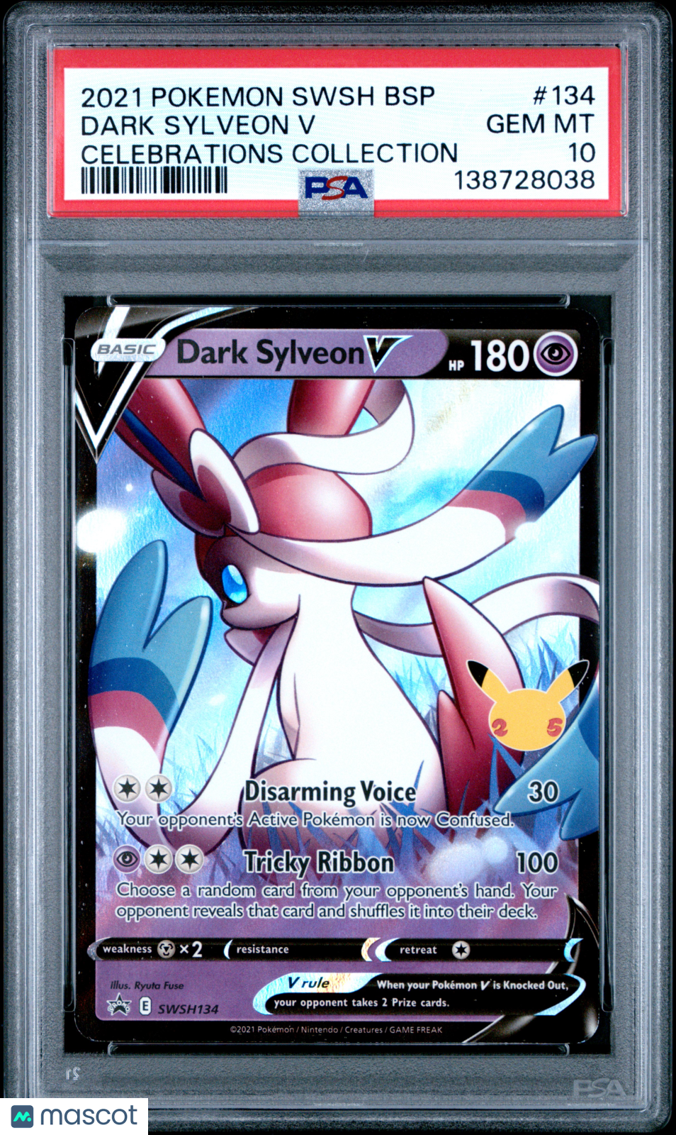 2019 Pokemon Sword & Shield Black Star Promos Dark Sylveon V #SWSH134 PSA 10
