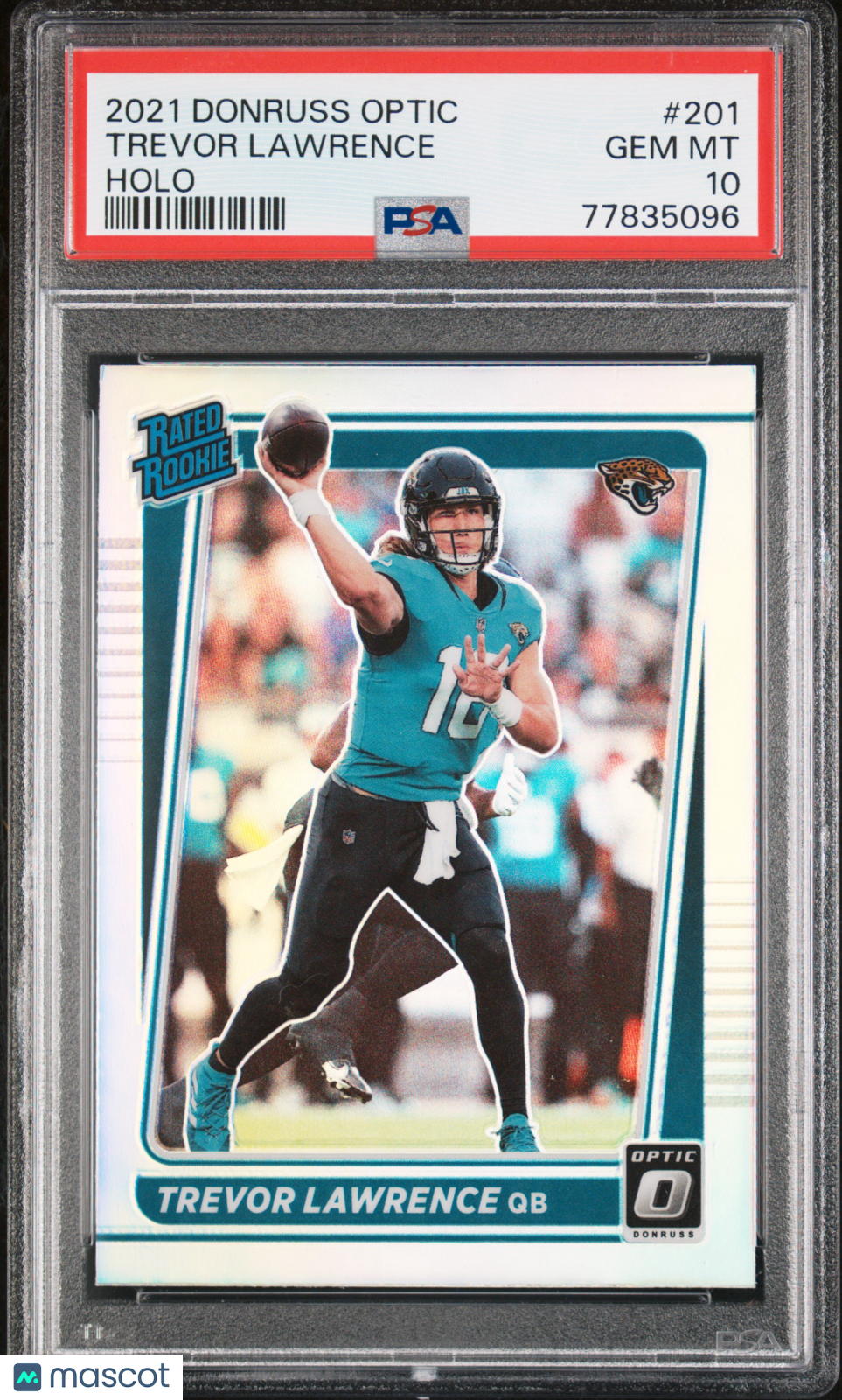 2021 Panini Donruss Optic Trevor Lawrence #201 Holo RC Rated Rookie PSA 10