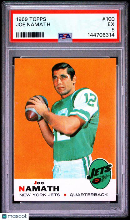 1969 Topps Joe Namath #100 PSA 5