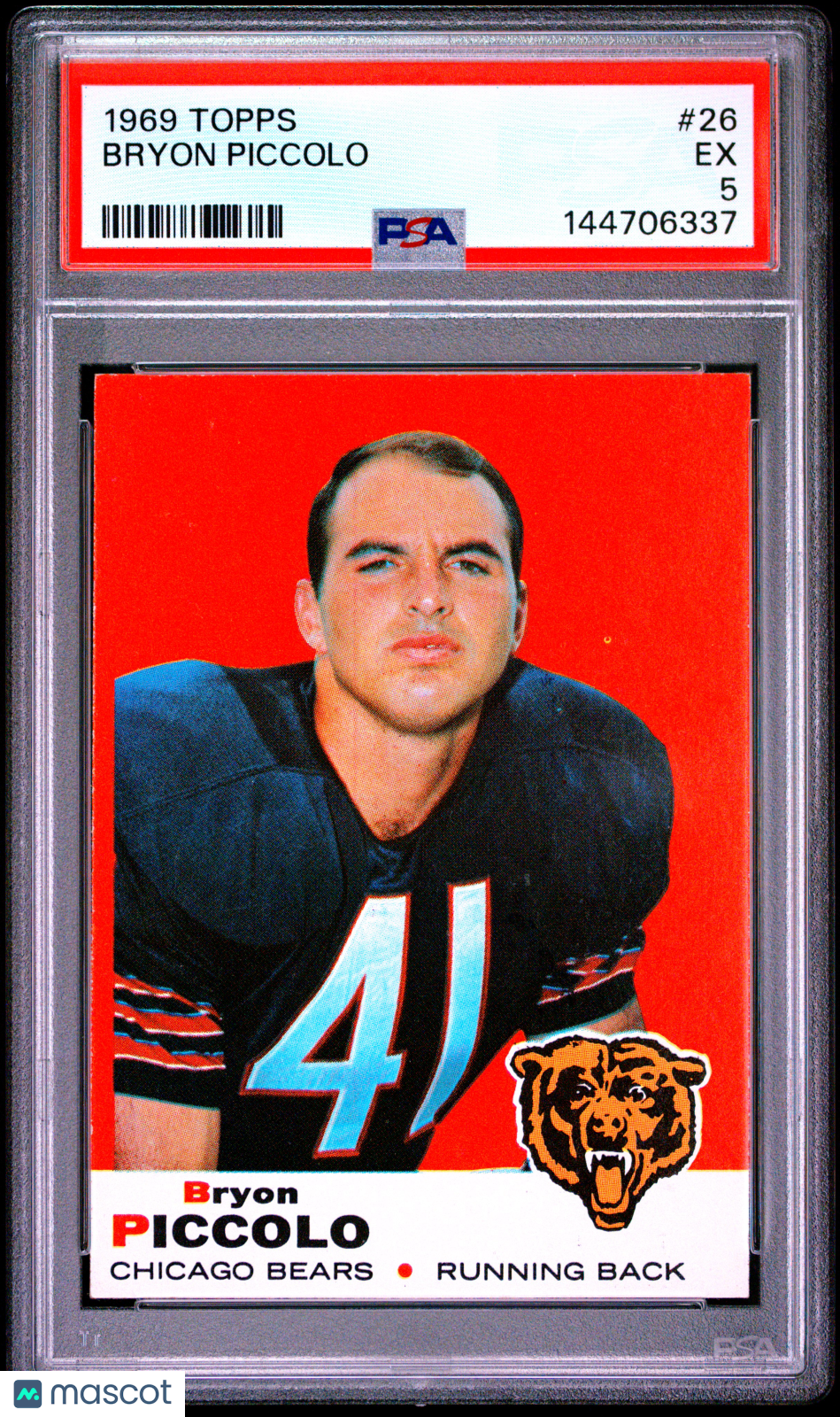 1969 Topps Brian Piccolo #26 RC PSA 5