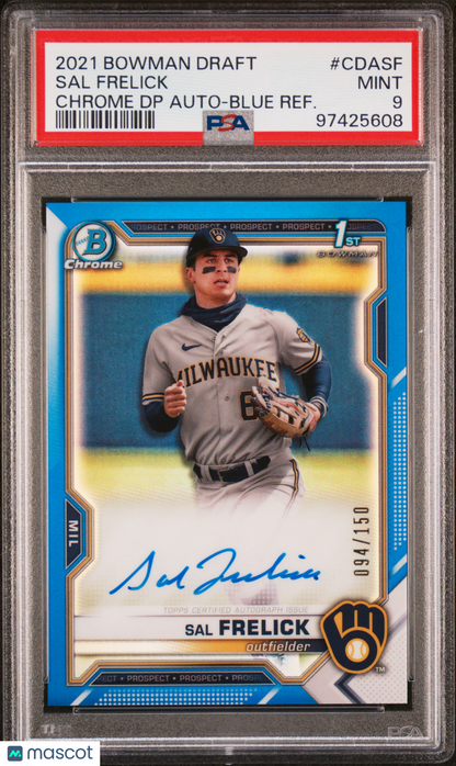 2021 Bowman Chrome Sal Frelick Blue Refractor Auto /150 PSA 9