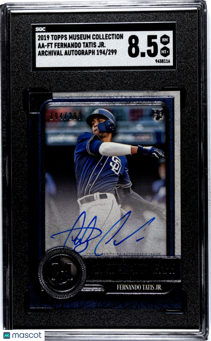 2019 Topps Museum Collection Fernando Tatis Jr. #AA-FT Auto /299 RC SGC 8.5