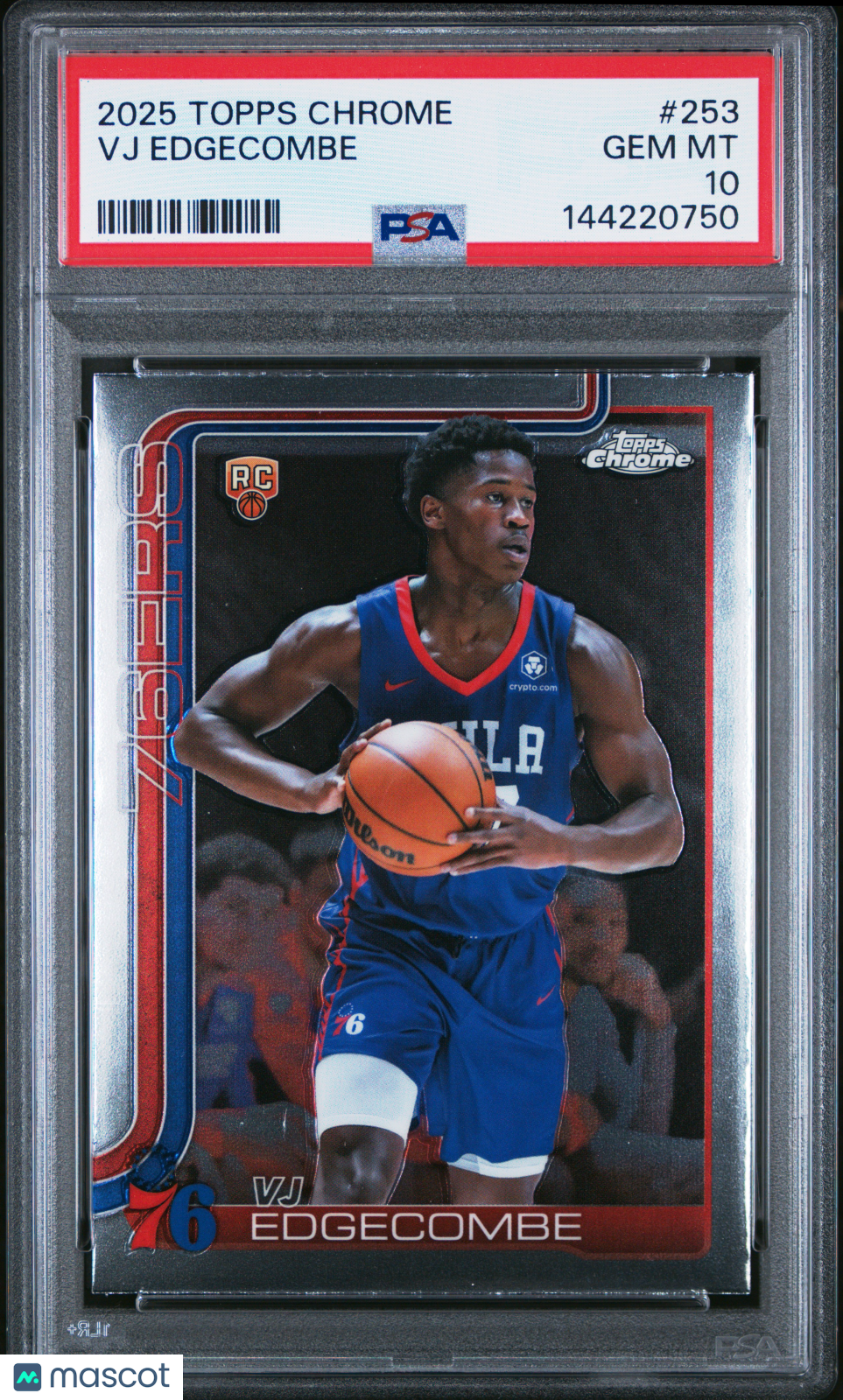 2025-26 Topps Chrome VJ Edgecombe #253 RC PSA 10