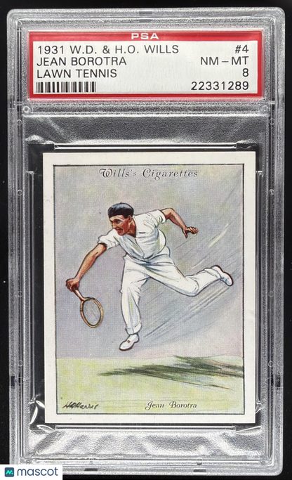1931 W.D. & H.O. Jean Borotra Lawn Tennis PSA 8