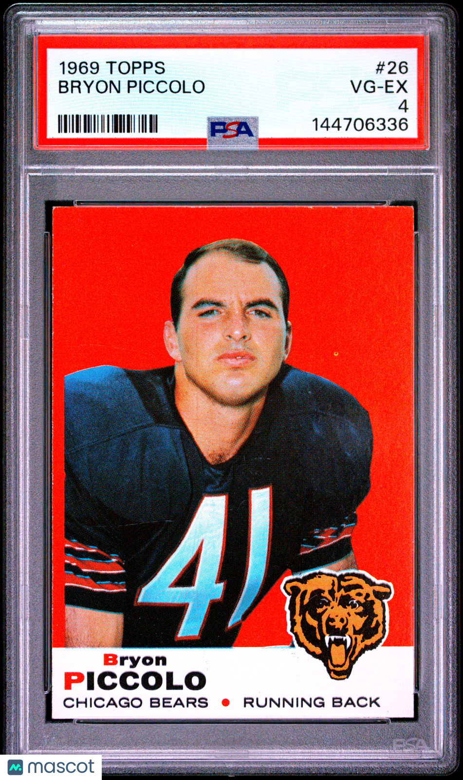 1969 Topps Brian Piccolo #26 RC PSA 4