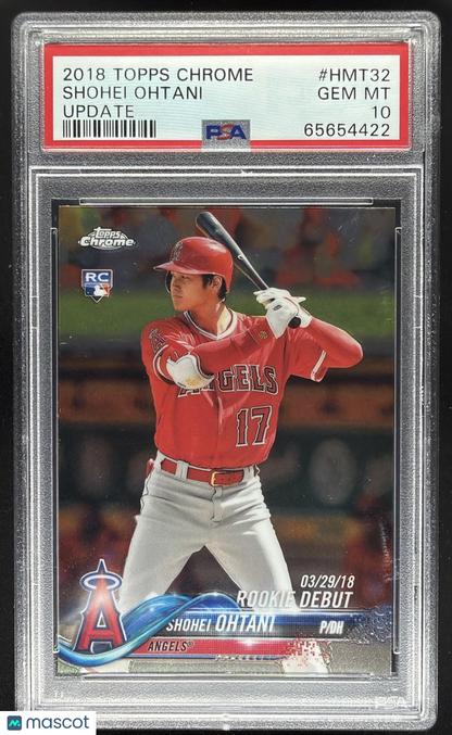 2018 Topps Chrome Update Shohei Ohtani #HMT32 RC PSA 10