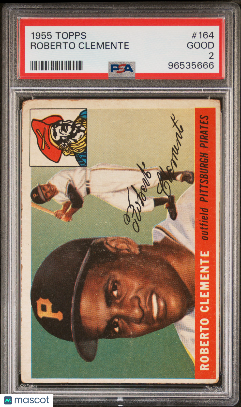 1955 Topps Roberto Clemente #164 RC PSA 2