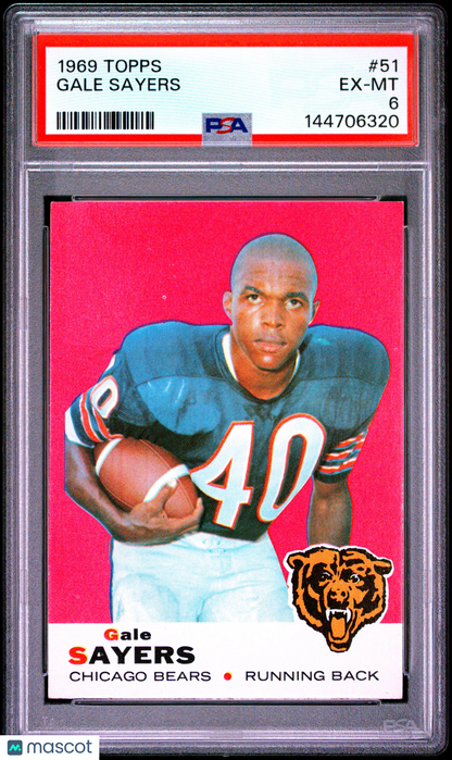 1969 Topps Gale Sayers #51 PSA 6