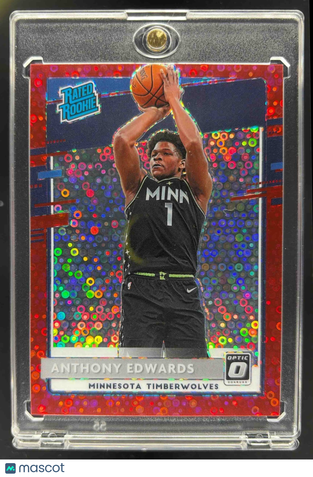 2020 Panini Donruss Optic Anthony Edwards #151 Fast Break Red /85 RC