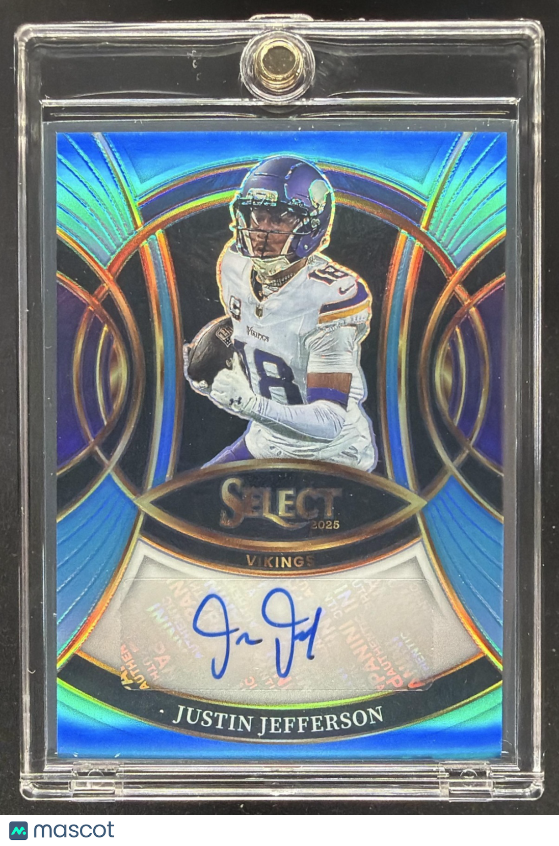 2025 Panini Select Justin Jefferson #SP-JJN Signatures Light Blue Prizm /49 Auto