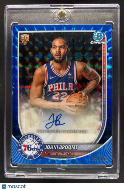 2025-26 Bowman Johni Broome #BCA-JO Blue /150 Chrome Auto RC