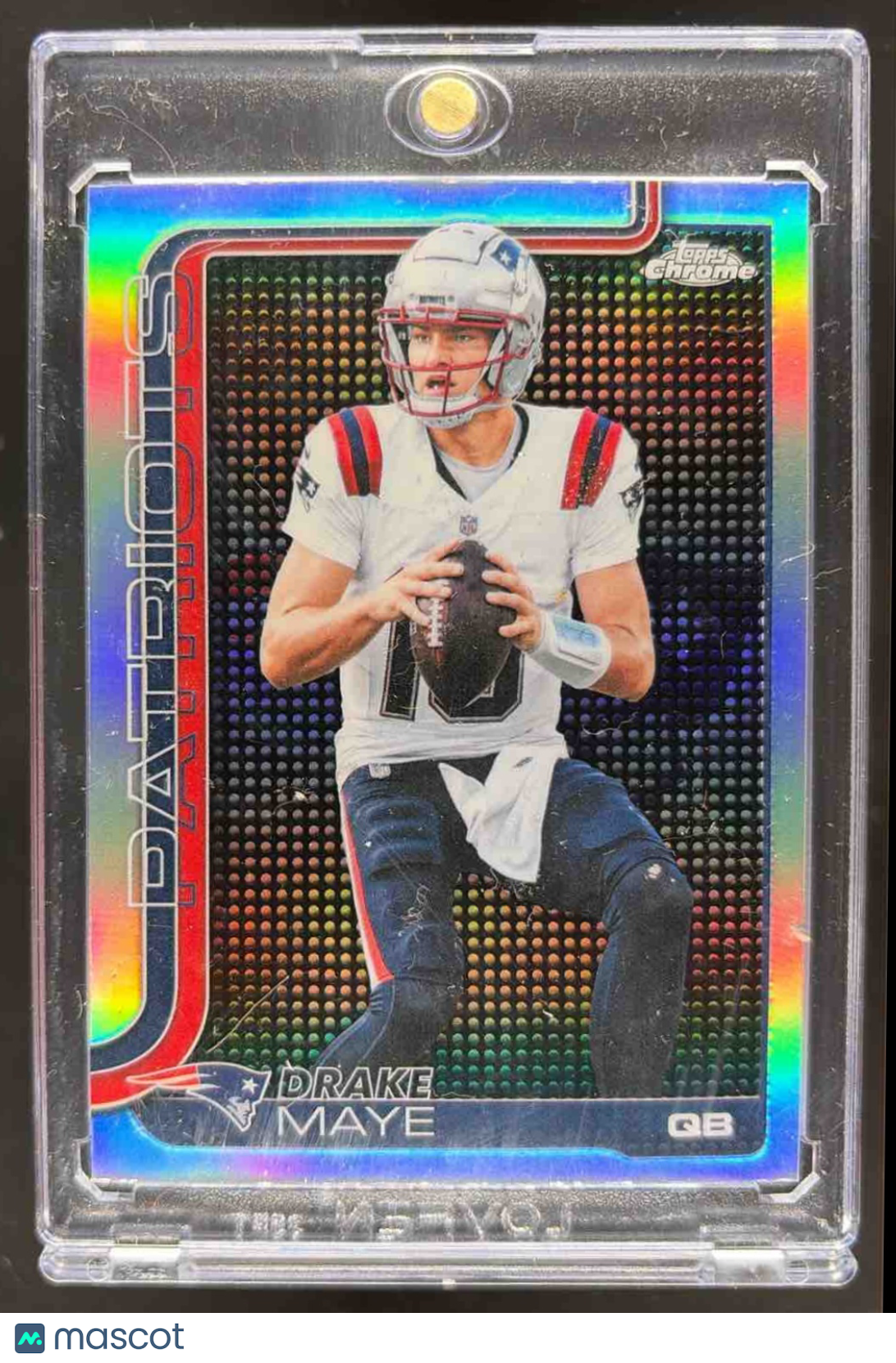 2025 Topps Chrome Drake Maye #207 Lightboard Logo Variation Patriots
