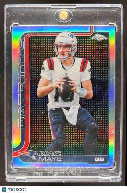 2025 Topps Chrome Drake Maye #207 Lightboard Logo Variation Patriots