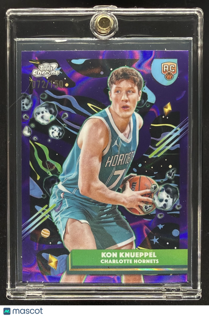 2025-26 Topps Cosmic Chrome Kon Knueppel #197 Purple Nebula Refractor 72/150 RC